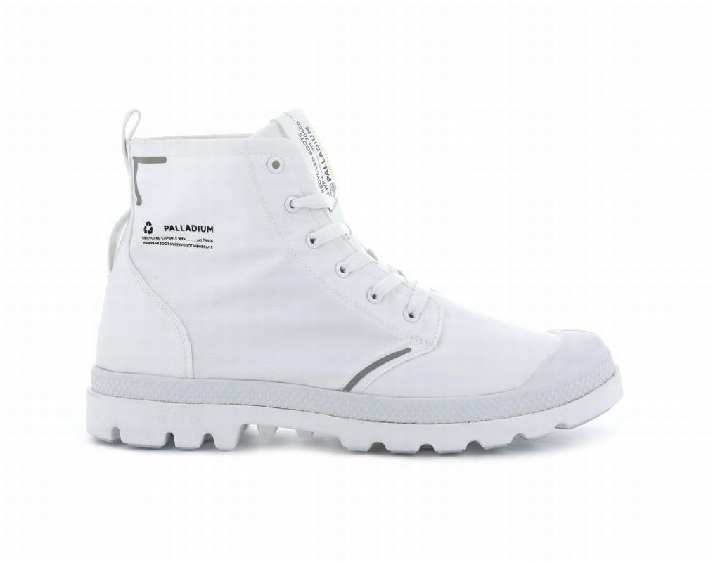 Palladium Pampa Lite+ Recycle Wp+ Womens Waterproof Boots White Australia [MVNRBA-754]